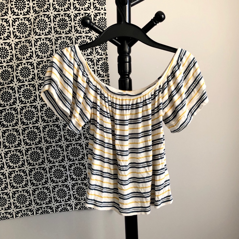 Striped Off-Shoulder Top